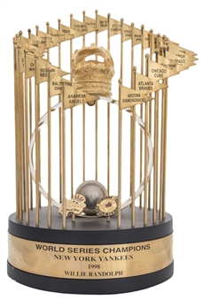 1998 New York Yankees World Series Champions Trophy Presented to Willie Randolph (Randolph LOA)